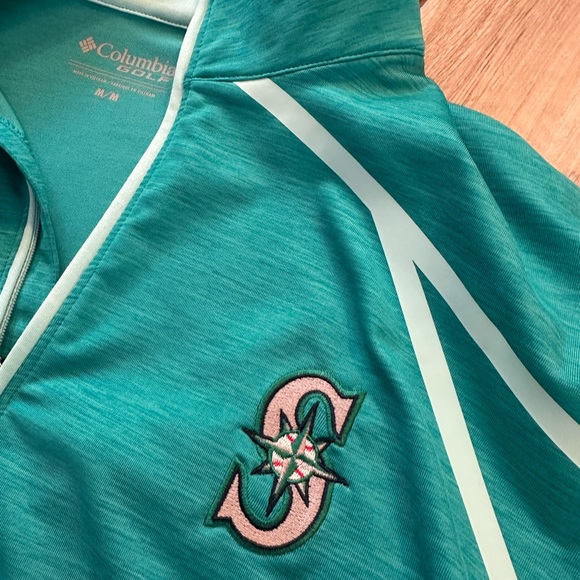 Columbia Teal Quarter-Zip Pullover - Seattle Mariners - Picture 3 of 4